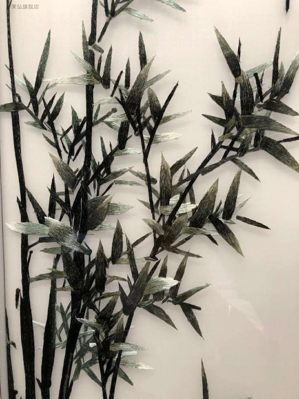 苏州手工刺绣四联屏 苏州刺绣梅兰竹菊条屏四联画苏绣带框成品装饰挂