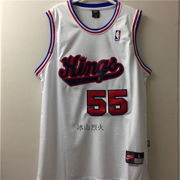 耐克滕讯体育nba专营国王队55号贾森威廉姆斯白巧克力威廉姆斯球衣