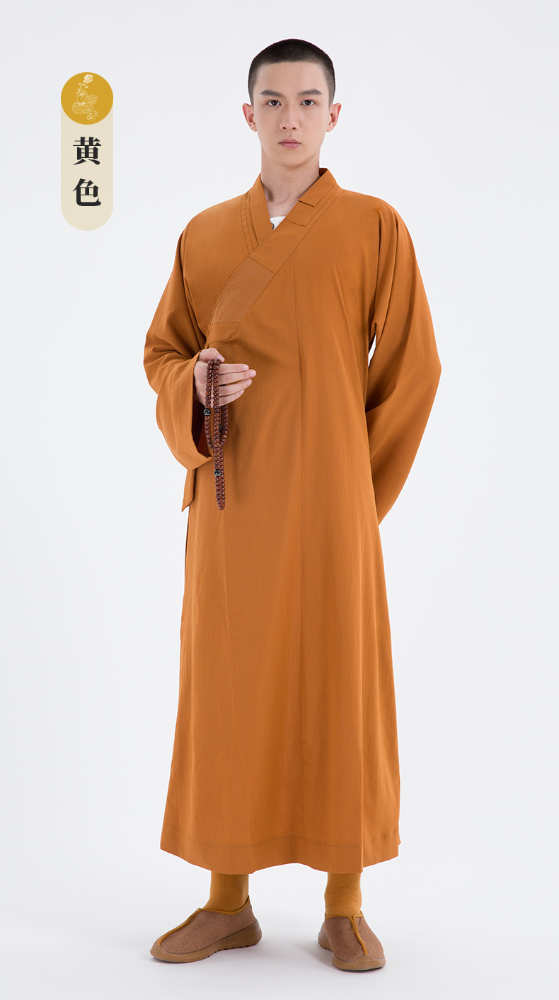 僧服僧衣春秋季棉麻僧服僧衣男女款长袍和尚衣服长衫大褂长褂蓝色35