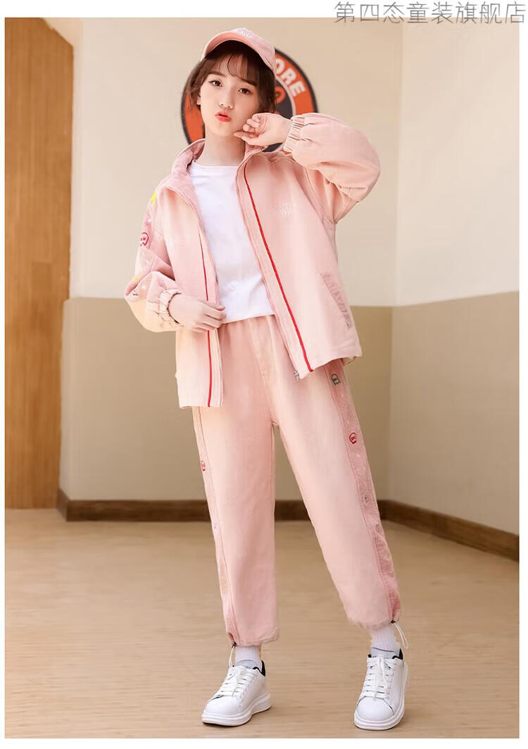 迪士尼(disney)童装女童春秋季套装2022新款儿童洋气中大童装运动网红