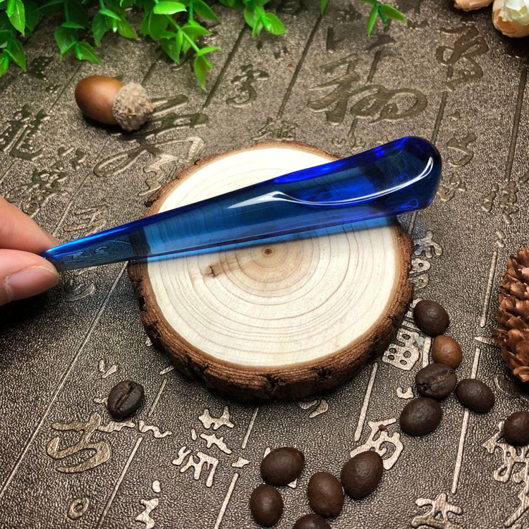 天然水晶玉石按摩棒刮痧板面部拨经棒眼部点穴棒拨筋棒 打凹棒黄色