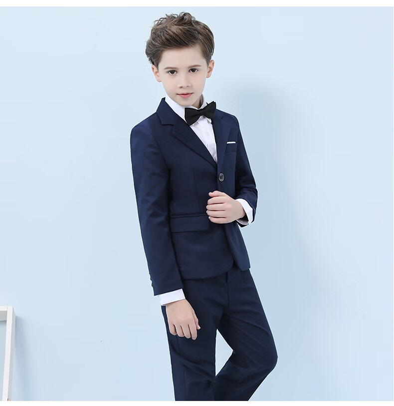 小提琴演出服男童男童西装套装儿童韩版钢琴演出服小男孩西服外套中大