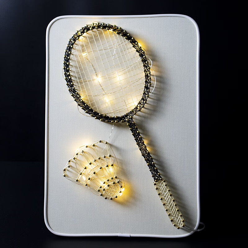 怀桑 定制羽毛球拍钉子绕线画手工diy制作羽毛球材料包送情侣闺蜜礼物