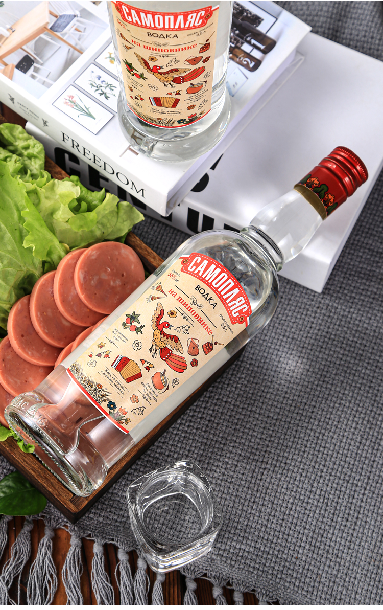 俄罗斯进口小鸟伏特加雷霆嘎巴俄国原装烈性酒56度网红蔷薇酒果酒小鸟