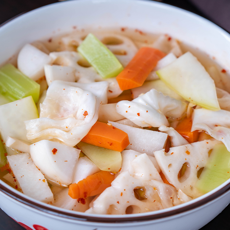 广西酸嘢泡菜柳州酸冰糖酸酸甜杂酸时令果蔬混合酸酸野即食700g 酸甜