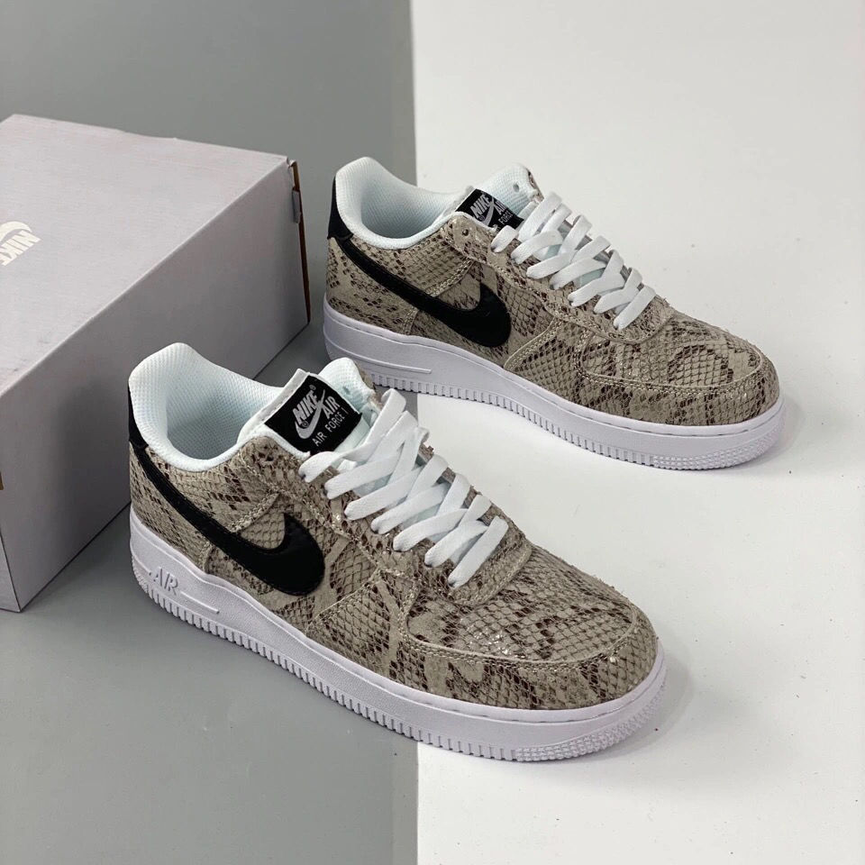 新款1low空军一号蟒蛇纹af1空军一号蛇皮板鞋公司级136