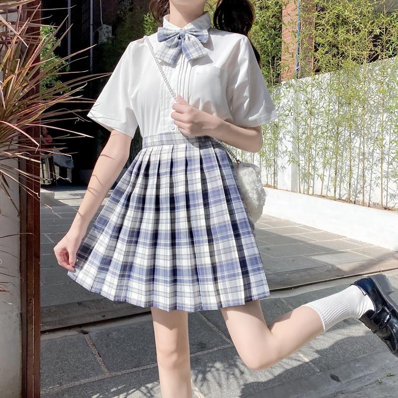 bgai jk制服胖妹妹200斤大码大码300斤胖mmjk制服日系学院风百褶裙