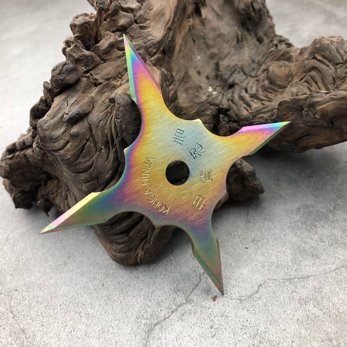 飞镖刀小型暗器随身忍者飞刀飞星防身手里剑不锈钢小刀 磨刀石 万字标