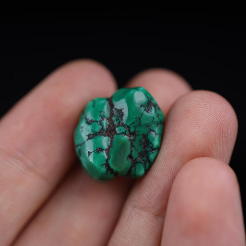 轩野原矿无优化老绿松石藏式随形老矿料送长辈妈妈老婆女朋友礼物