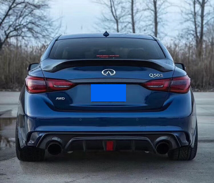 仓梵适用英菲尼迪q50q50sq50l改装小包围碳纤维前唇后唇侧裙尾翼款后