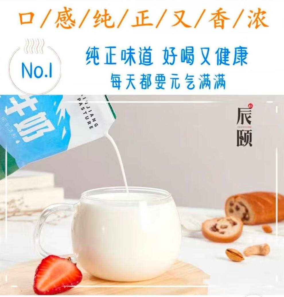 辰颐物语 新疆纯牛奶 纯牛奶全-脂袋装早餐奶学生早餐奶200mlx20整箱