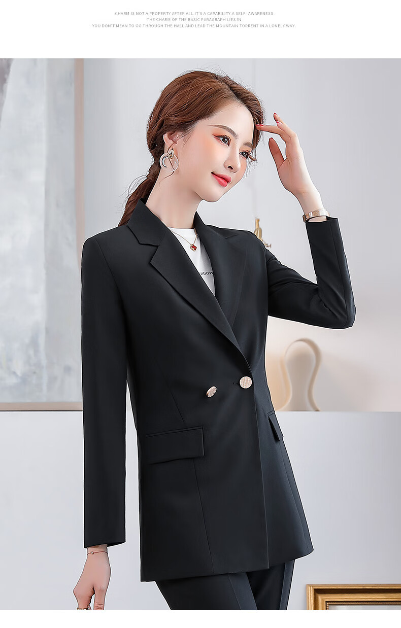 罗蒙romon品牌女士西服套装2022秋季新款时尚休闲职业工装简约修身