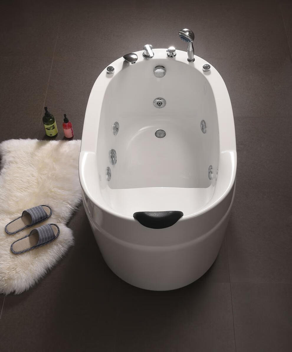浴缸亚克力小户型家用贵妃日式深泡坐式冲浪按摩恒温浴池1.2-1.