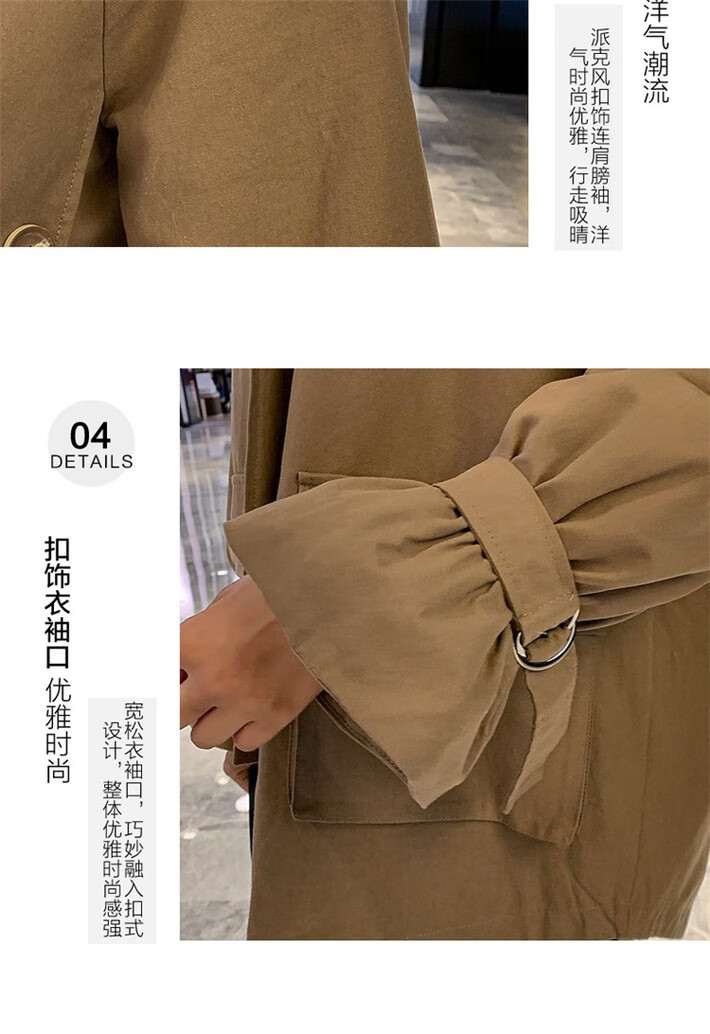 105925-【速推精选】拉夏贝尔棉服女21年冬季女装新款冬装派克服女气质棉衣女 米白色 XL-详情图