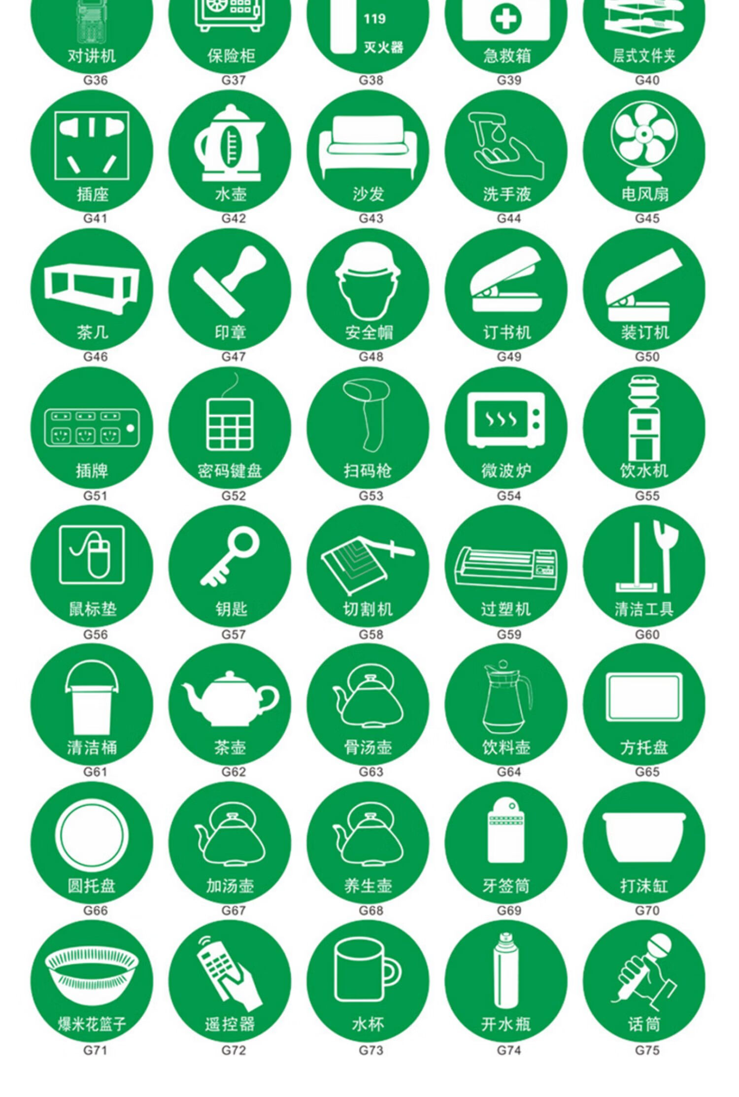 5s桌面物品定位贴6s7s办公室管理物品定制标签贴纸茶杯计算器垃圾桶