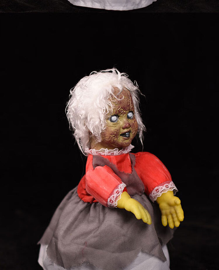 活死人安娜贝尔恐怖娃娃富江日本鬼屋万圣节电动走路鬼吓人玩具密室