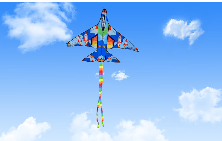 雅迪抖音玩具风筝儿童战斗飞机大人专用大型微风易飞风筝蓝飞机300米