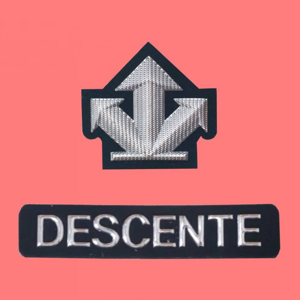 羽绒服补丁贴商标 迪桑特descente标志logo商标皮标图案补丁贴花羽绒