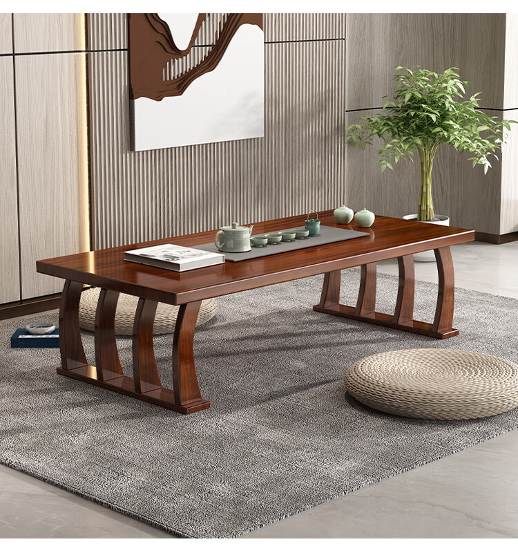 茶几桌子日式榻榻米茶几矮桌古风可定制和室桌几炕桌 原木色60*40*30