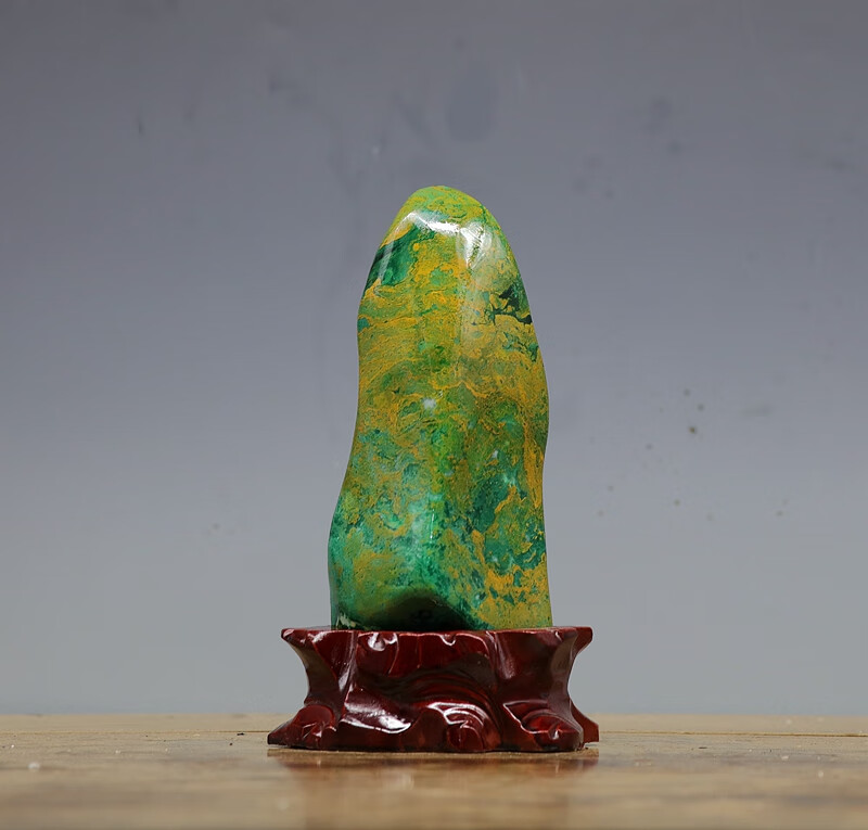 恋江南矿物晶体奇石宝玉石玛瑙玉髓绿碧玉天然澳洲绿玉髓原石摆件紫