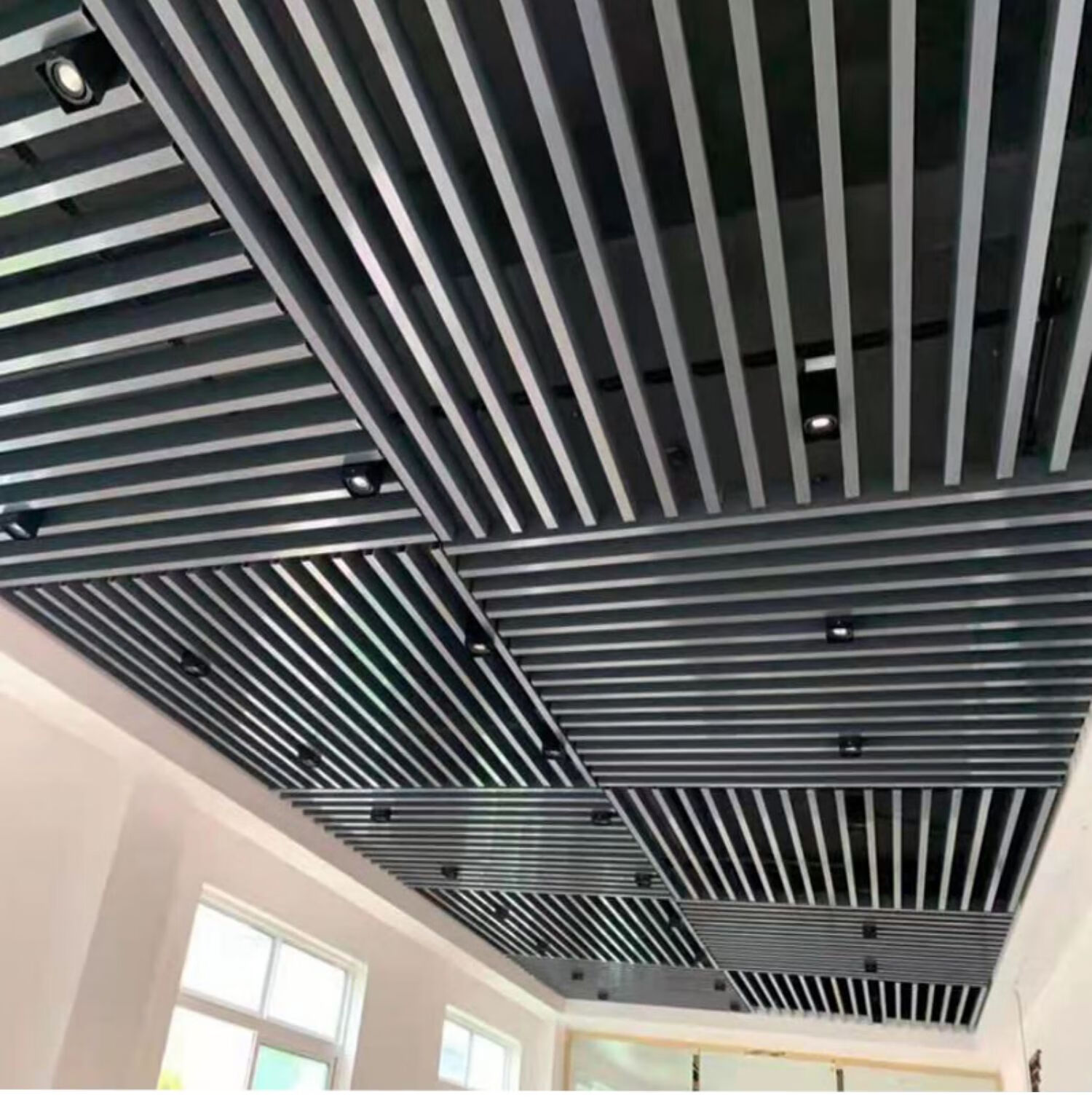 铝方通吊顶led灯商用cob斗胆灯方形木方通筒灯无边框格栅灯 方通50单