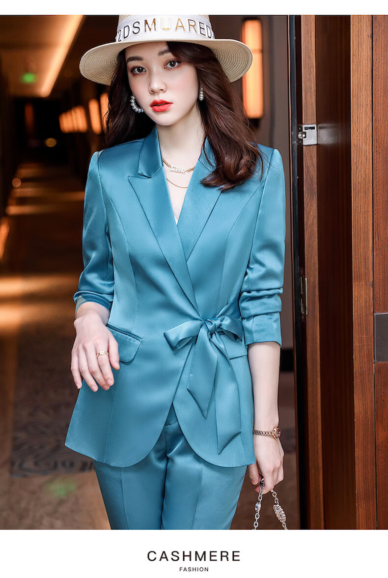 感小众系带女神范时尚气质通勤显瘦高级房气质西服套装单件白色西装s