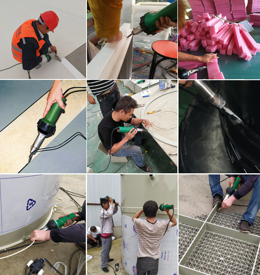 曾功夫2000w无刷塑料焊枪pp板pe管pvc卷材塑胶地板热熔焊接热风枪