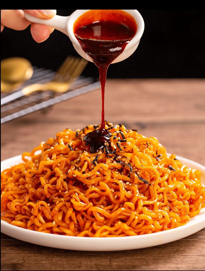 火鸡面正宗奶油火鸡面一整箱装炸酱面方便面袋装泡面 【5袋混搭】黑色