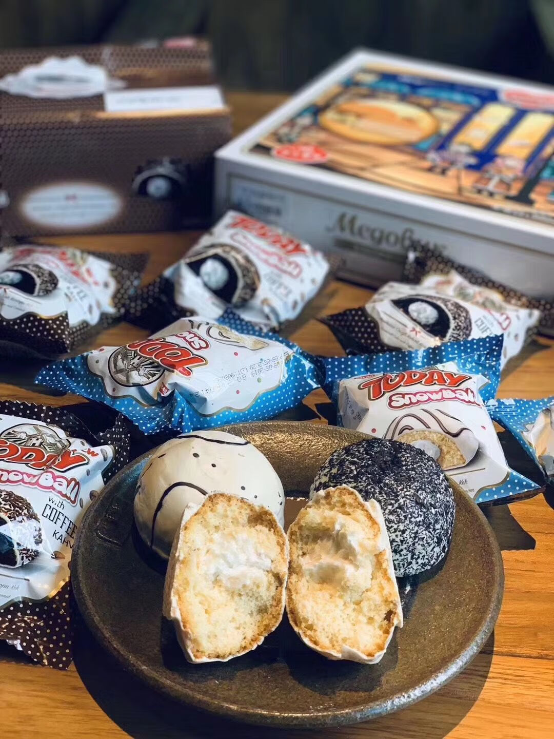 土耳其雪球堡进口糕点四层夹心布朗尼蛋糕糕点下午茶点心零食批发雪球