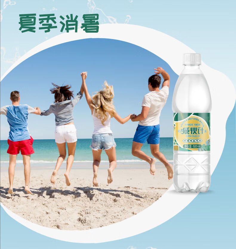 咸伙计武钢人咸伙计盐汽水520ml12瓶柠檬味武汉网红碳酸饮料整箱新货