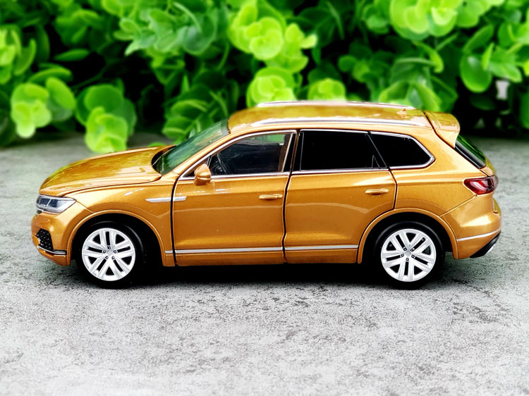 132大众途观l合金汽车模型仿真金属车模摆件回力玩具车橙色途观l