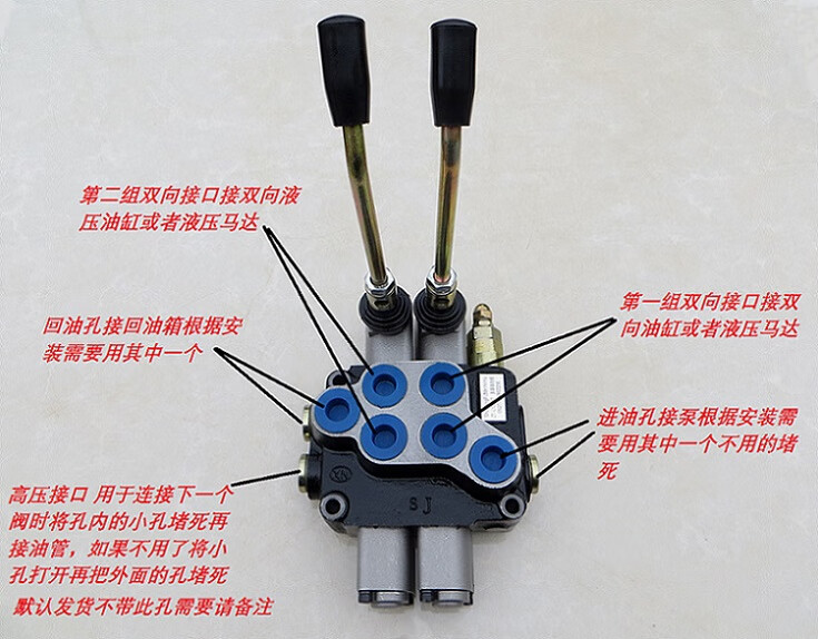 液压多路阀换向阀清障车环卫车农机工程园林机械油缸马达分配器可定制