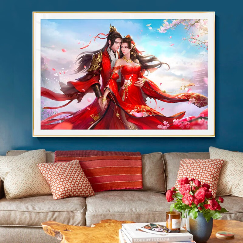 钻石画古风新婚情侣结婚款钻石绣贴钻画手工diy粘贴砖石满钻十字绣画