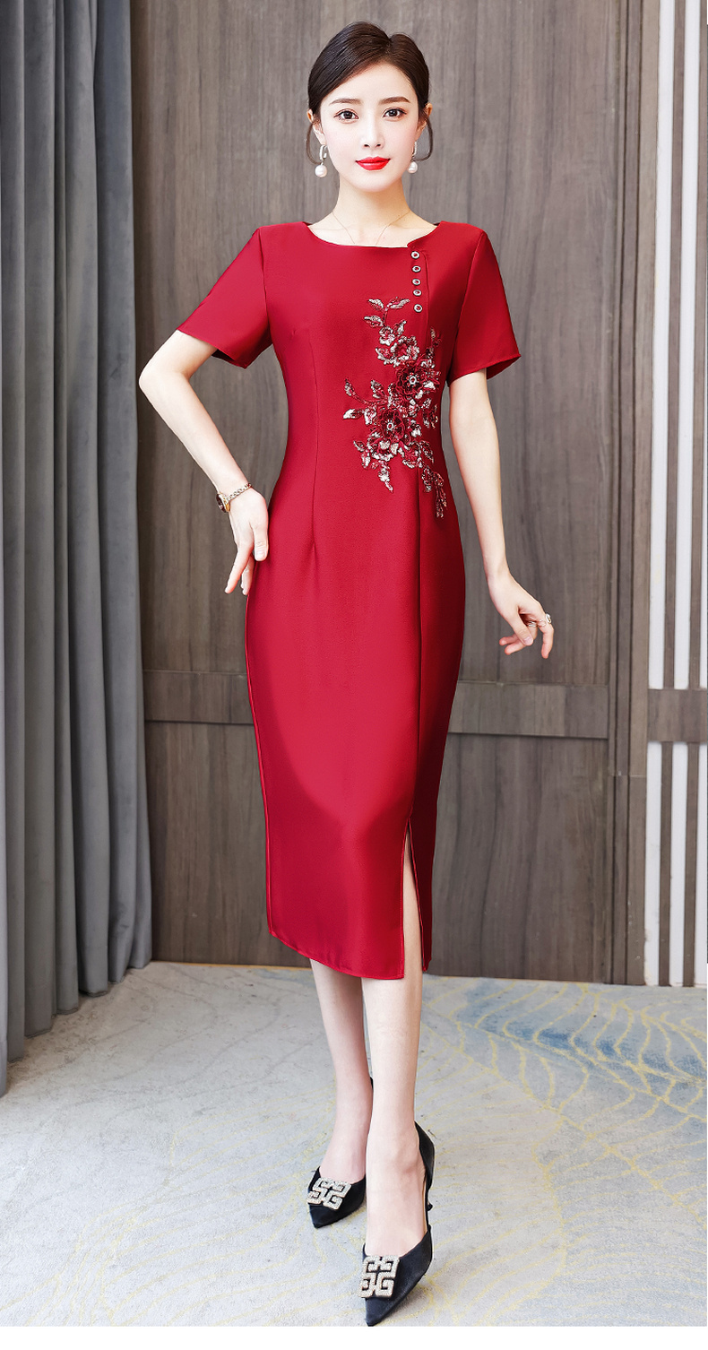 女儿结婚妈妈穿的衣服夏天小个子夏季喜婆婆婚礼服加肥加大码婚礼婆婆