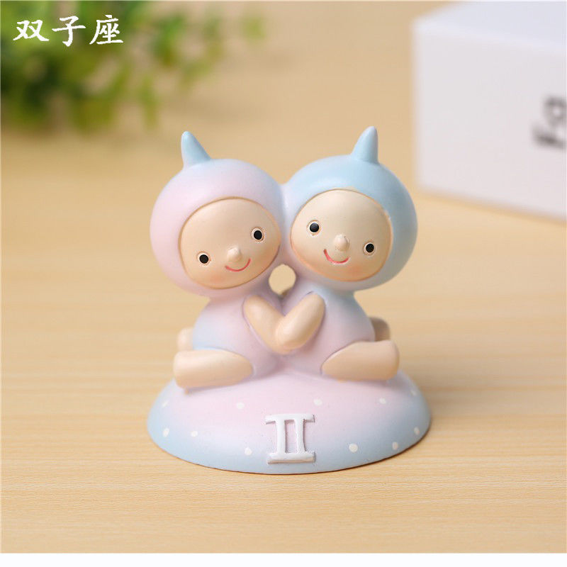 星座盲盒可爱少女心12星座娃娃盲盒玩具一套生日礼物双子座.