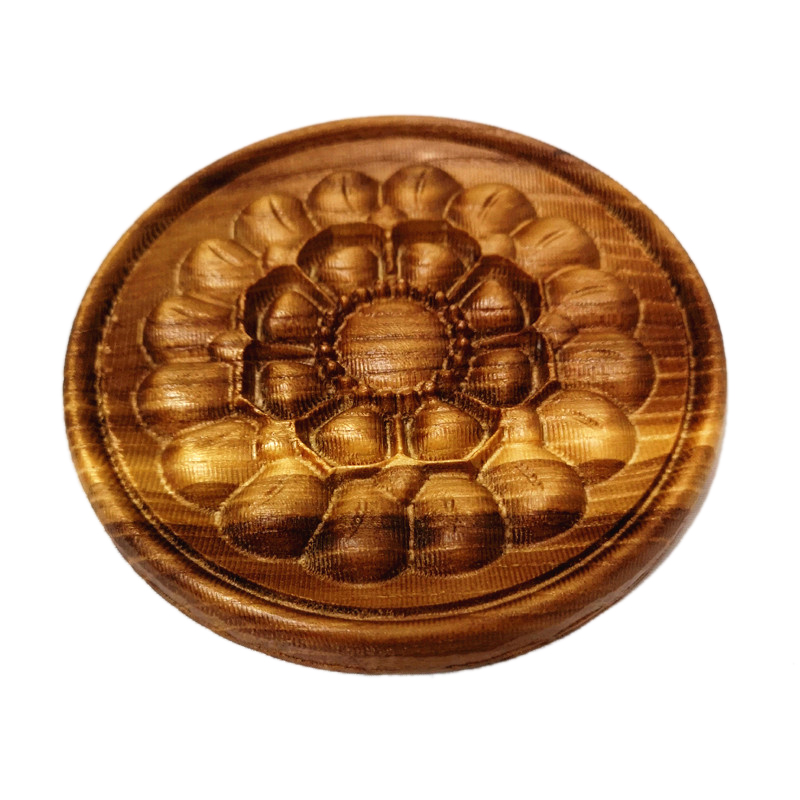 欧式木雕花实木贴花家具柜门圆形方形浮雕圆洋花角花贴片定制直径30