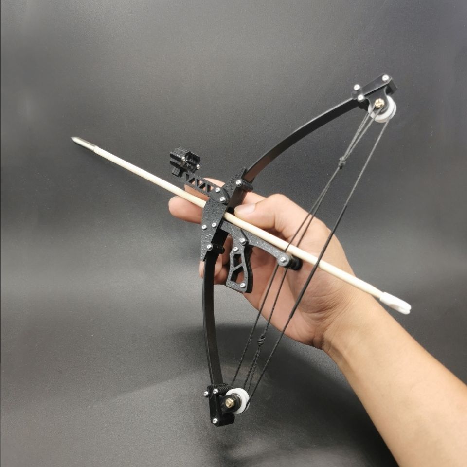 迷你小型袖珍弓箭弓微型滑轮弓三角弓运动比赛射击射箭打靶50厘米传统