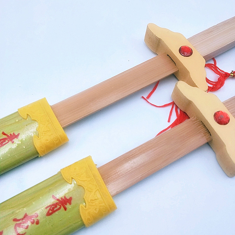 儿童节礼物玩具木刀木剑带鞘竹木制青龙宝剑景区地摊送男孩子生日礼物
