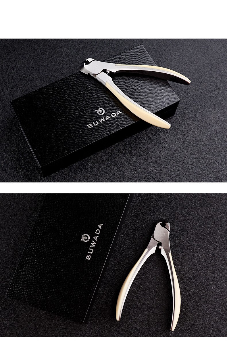 suwada日本进口不锈钢指甲刀米卡塔握柄指甲钳高端美甲沙龙专用指甲