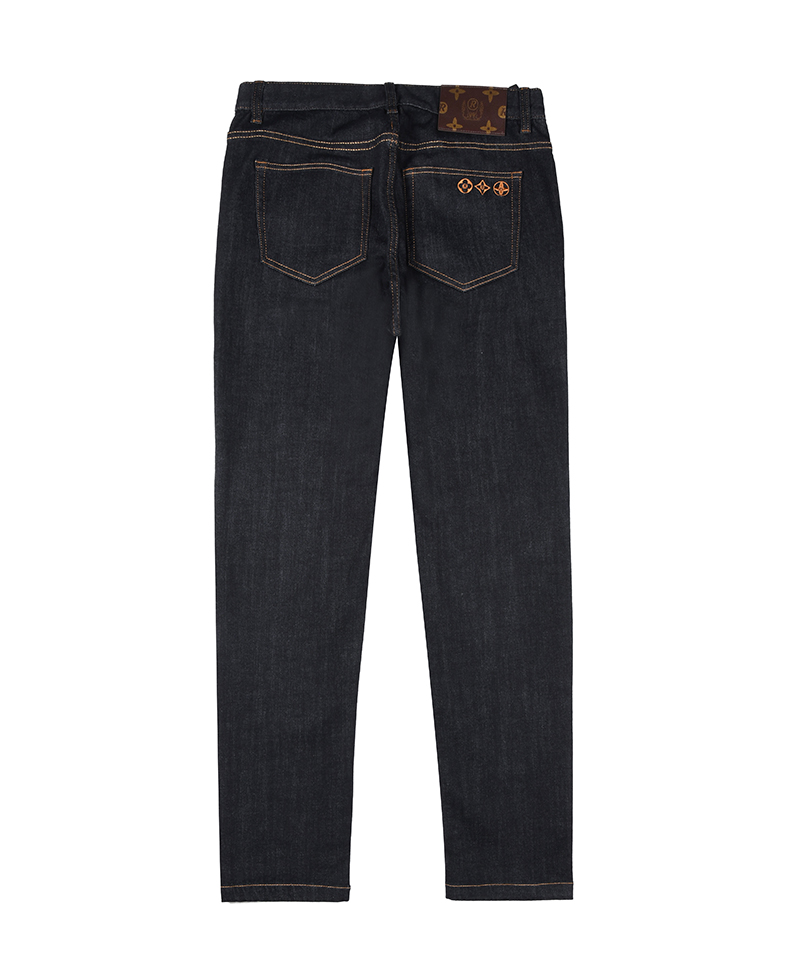 raidyboer雷迪波尔秋冬男士时尚复古休闲修身微弹牛仔裤604254深蓝色3