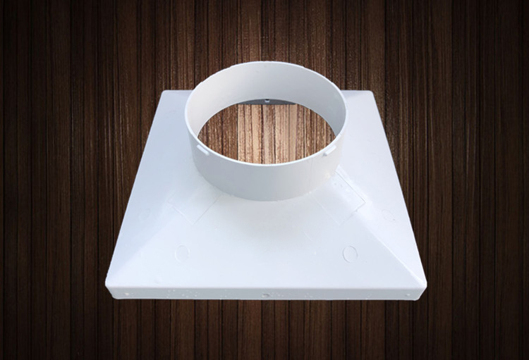 abs法兰方变圆接风管接口软管方接圆中央空调出风口c1号方180转100mm