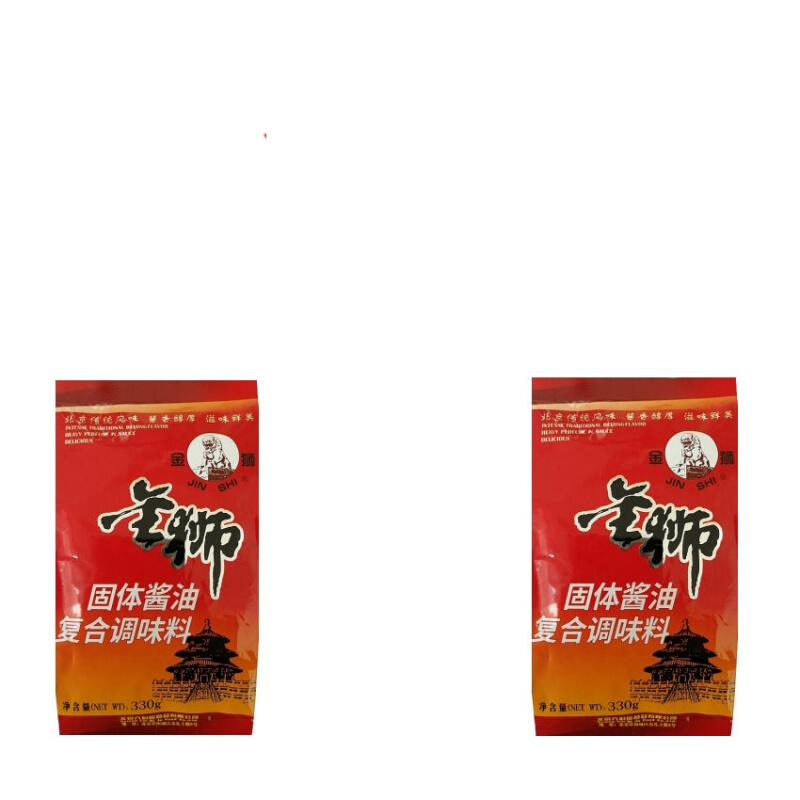 年货送礼北京六必居金狮固体酱油330g酱油膏出国带方便烹调炒菜餐饮用