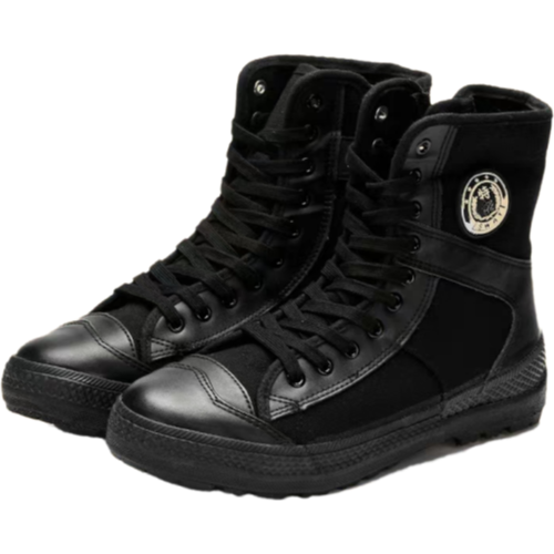 训练鞋保安鞋超轻透气作战鞋高帮作训鞋男女户外靴安保鞋靴黑色普通单