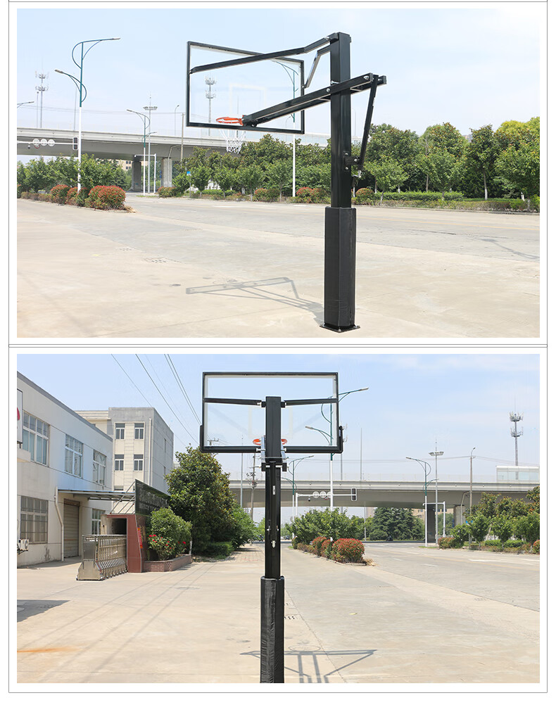 玻璃标准篮板成人投篮架篮球框ib8s022小地埋钢化玻璃篮板可选pc篮板