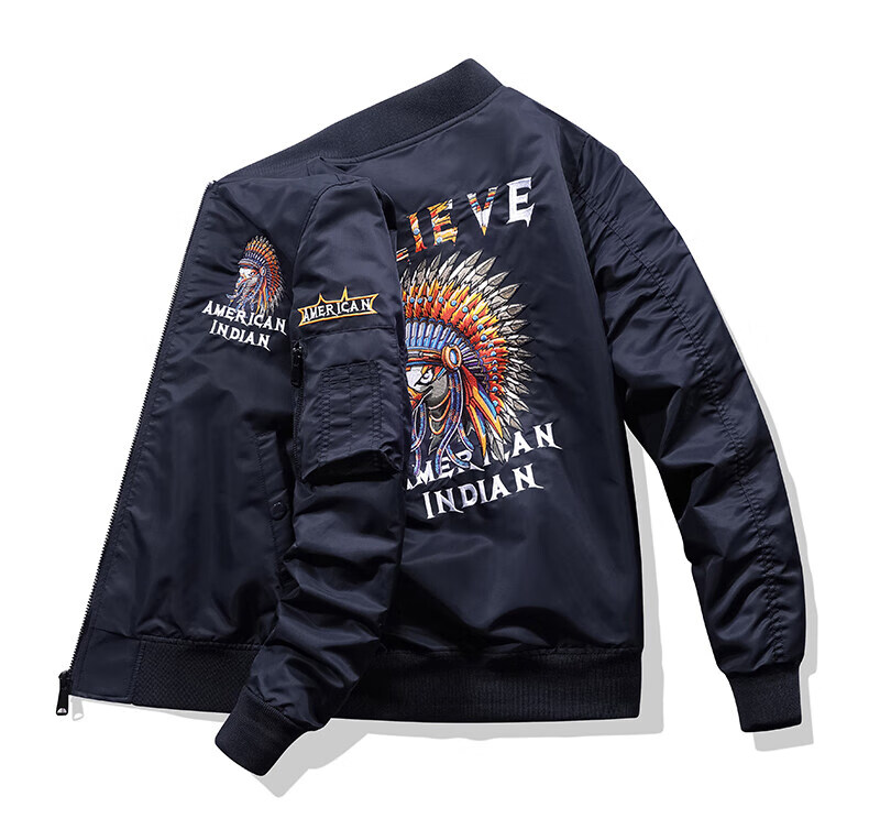 森马集团品牌 glm春秋季美式潮牌飞行服尼龙夹克男刺绣棒球服外套冬季