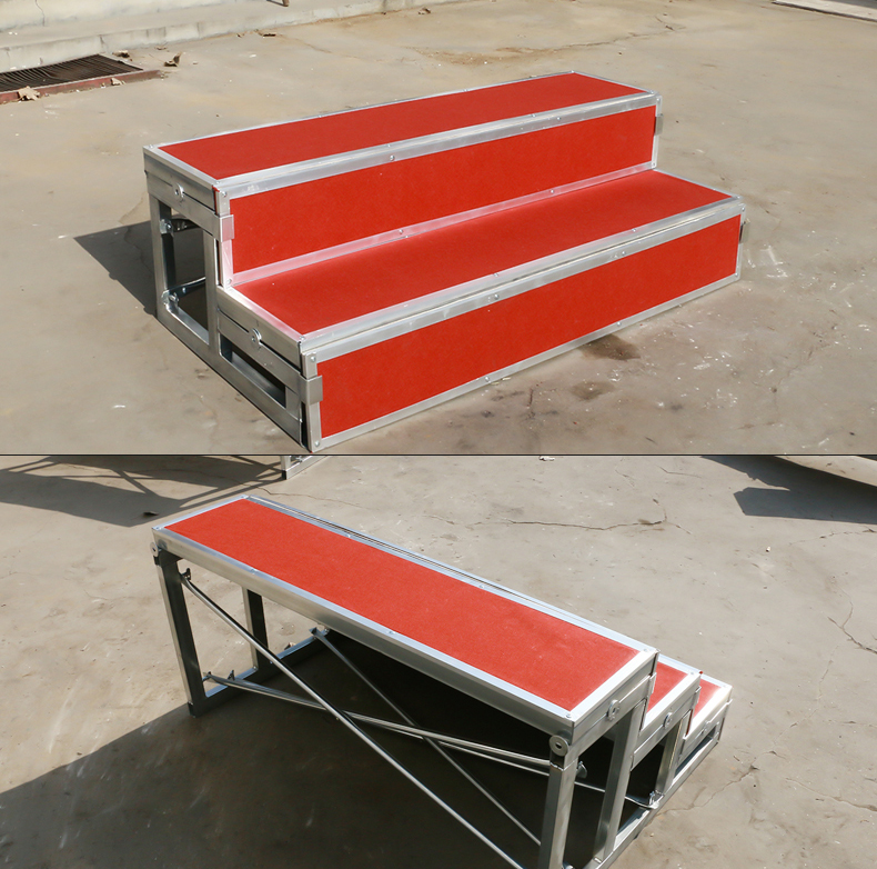 合唱台三层合影架可移动折叠舞台踏步学校幼儿园集体合影台阶站架 音