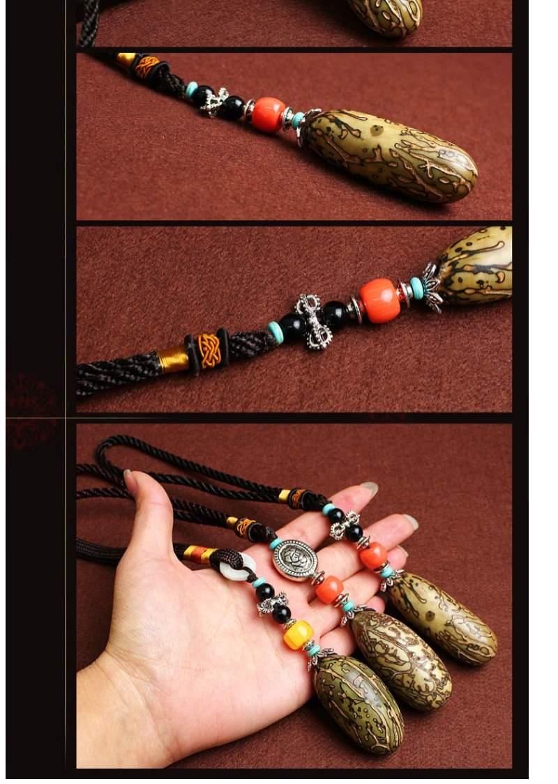 千眼菩提手把件千眼菩提子原籽手把件手工打磨原料挂件吊坠配金刚杵