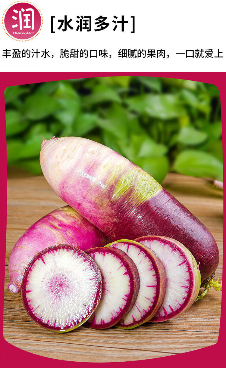 冰激凌糖心水果萝卜新鲜甜脆超甜心萝卜生吃红皮萝卜冰激凌萝卜5斤装