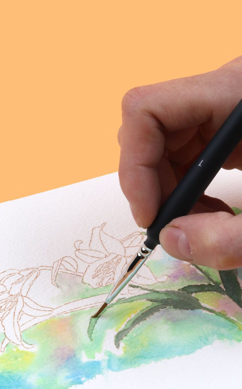 勾线笔勾边笔描线油画水粉水彩国画丙烯颜料画笔套装极细美术专用常用