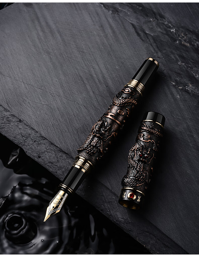 金豪钢笔男士女生复古中国风练字学生专用美工弯头书法硬笔礼盒套装